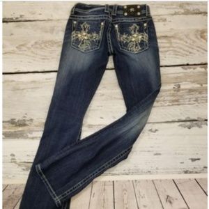 Miss Me Womens Jeans Sz 26 Bootcut Dark Wash